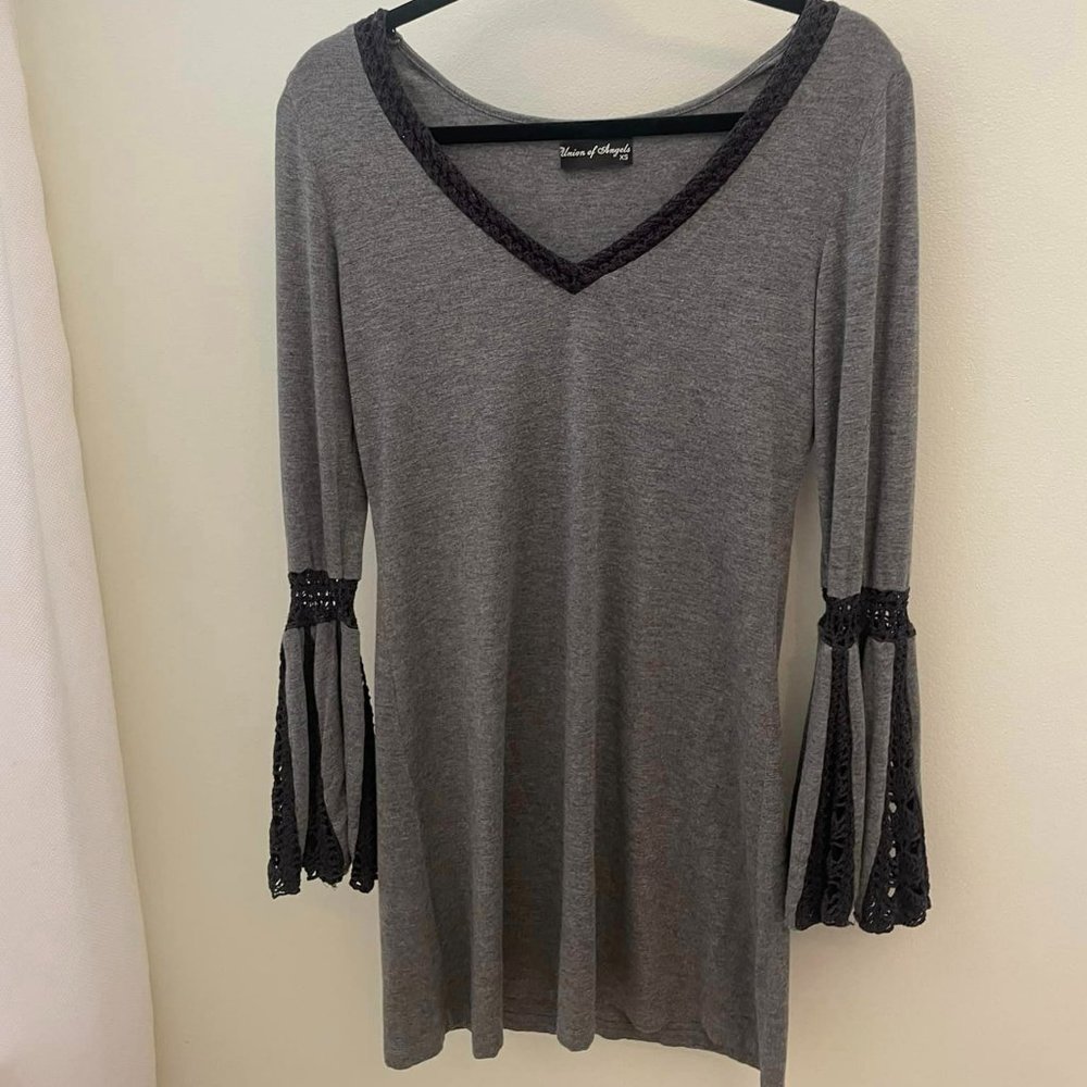 Grey and Black Union of Angels Dress